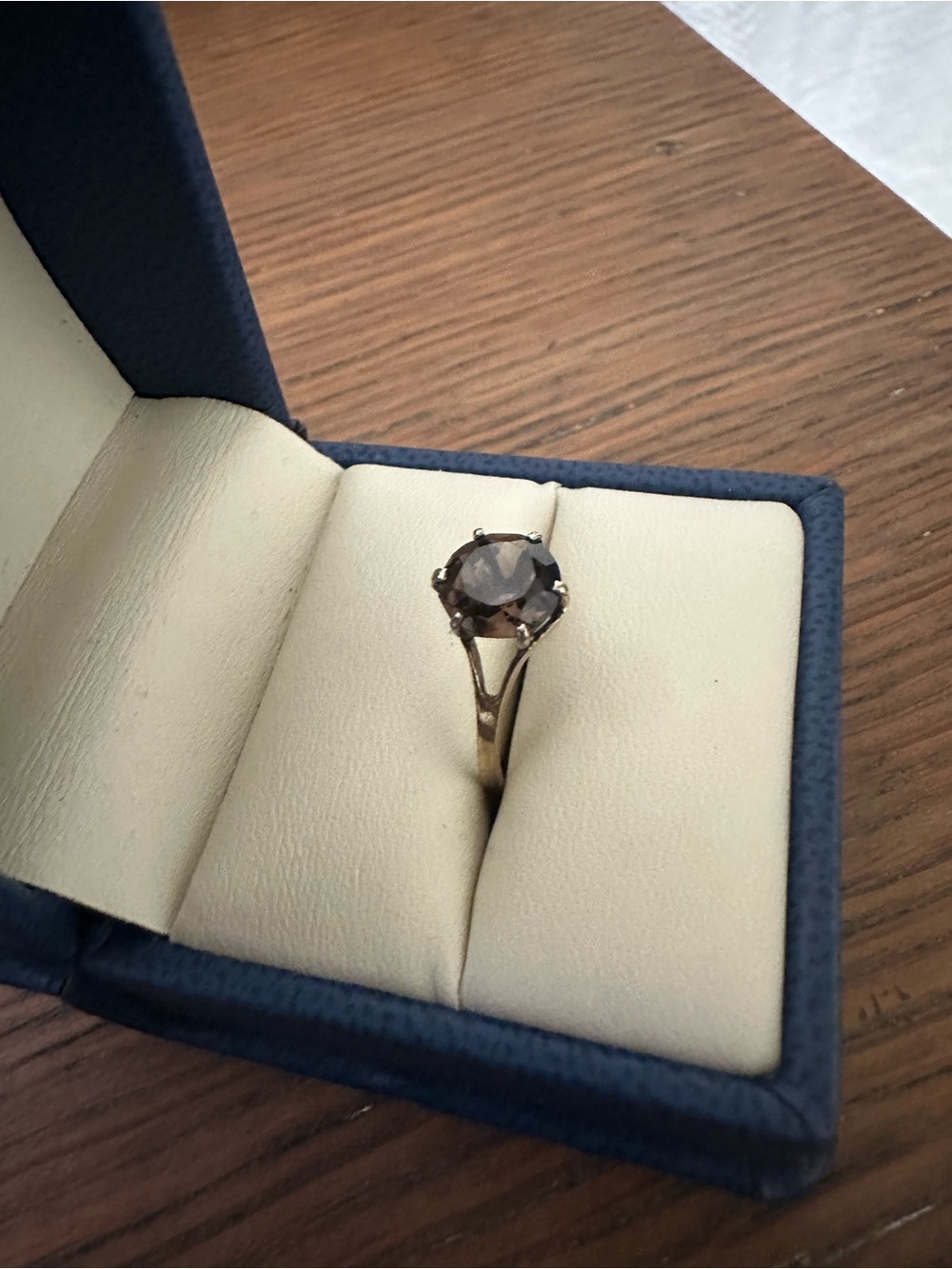 Vintage 1980s sterling silver smoky quartz 925 ring - Picture 4 of 4